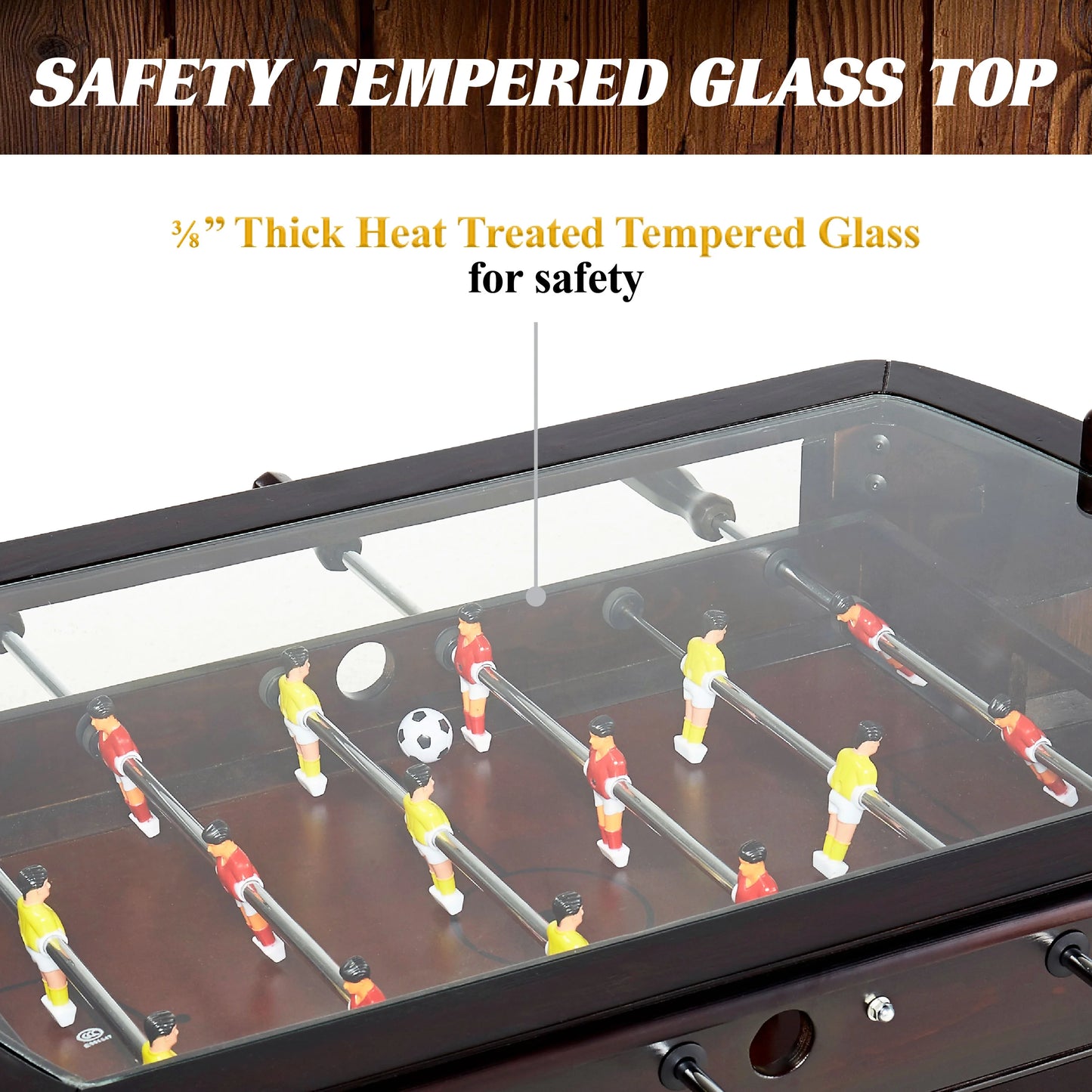 42” Foosball Coffee Table, Soccer, Accessories Included by