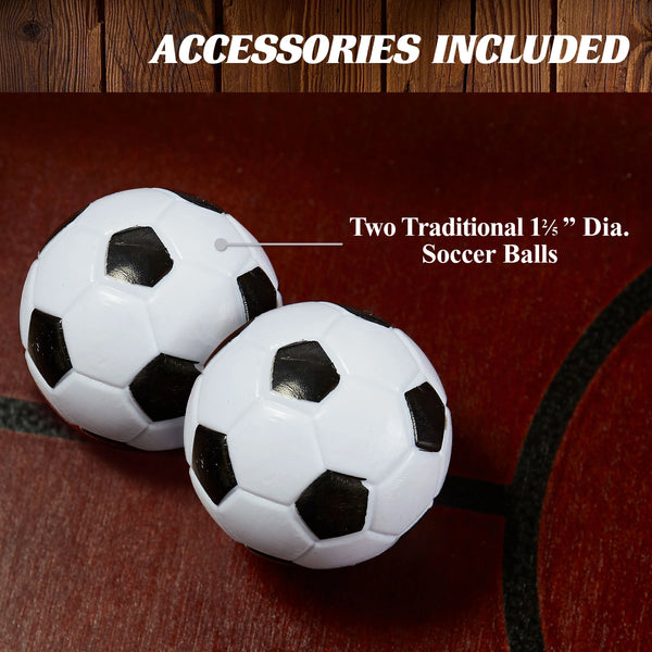 42” Foosball Coffee Table, Soccer, Accessories Included by