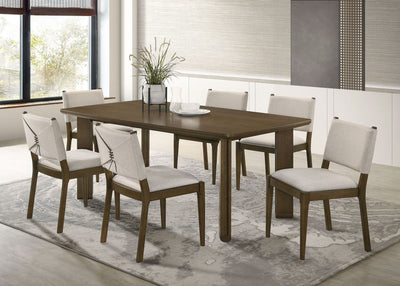 Ottowa 7-piece Rectangular Wood Dining Room Table Set Brown