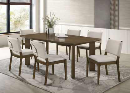 Ottowa 7-piece Rectangular Wood Dining Room Table Set Brown