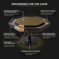 Lost Mill 8 Station Poker Table 1 Quantity in Mocha Oak 1 Pack — How It Works