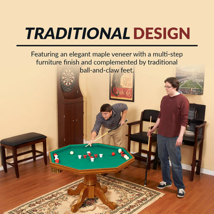 Hathaway Kingston Oak 3-In-1 Poker Table