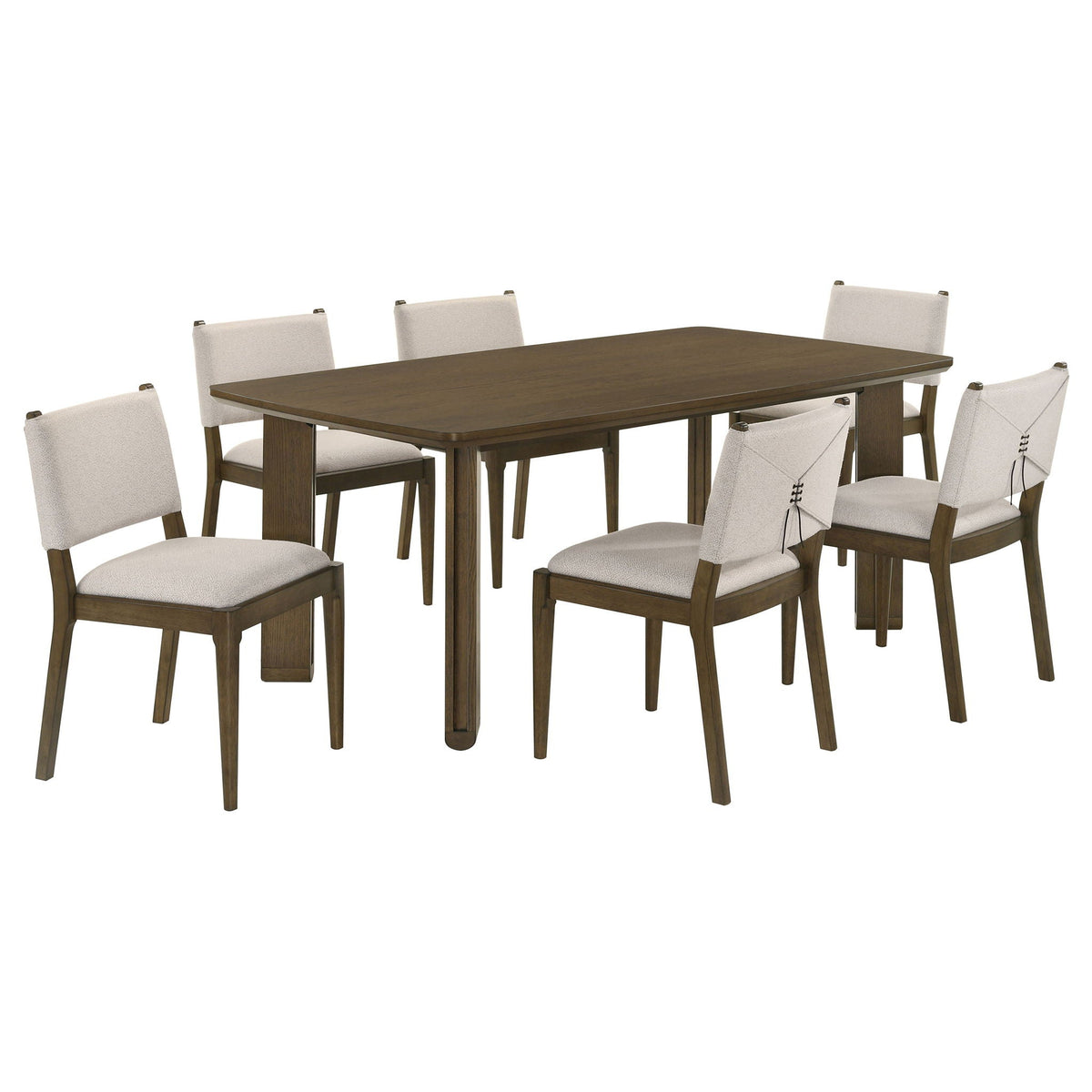 Ottowa 7-piece Rectangular Wood Dining Room Table Set Brown
